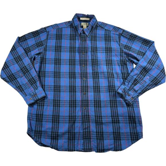 L.L. Bean Men's Flannel Button Up - Size: Large Regular - Picture 1 of 7